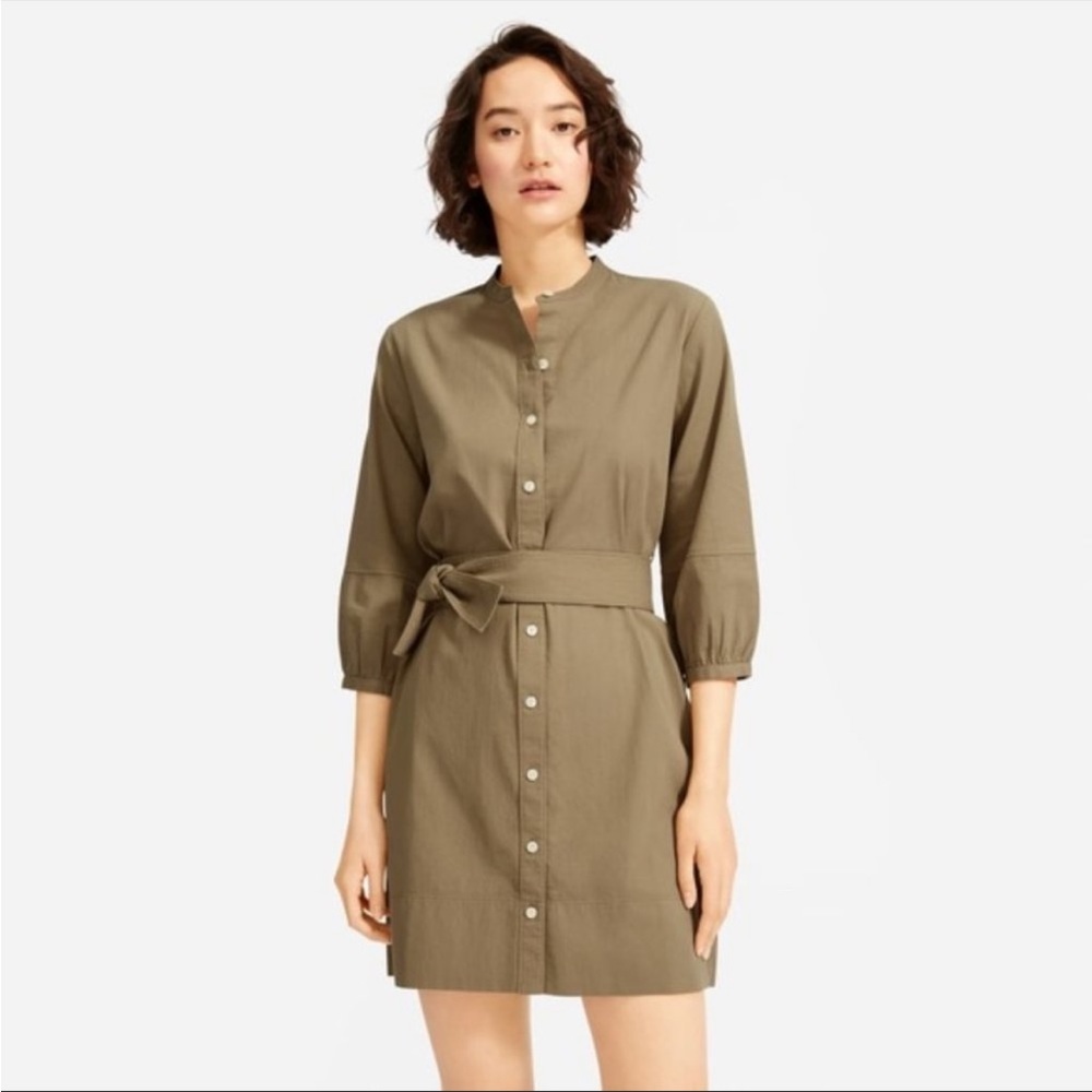 Everlane Olive Green Mini Dress